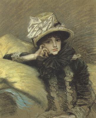 Pastel Portraits such as Berthe and his La Femme a Paris series represent Tissot's final works before his religious conversion (nn01), James Tissot